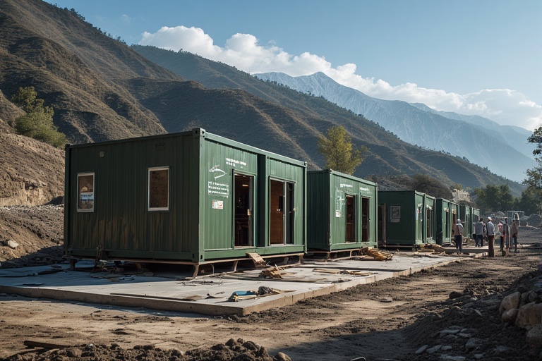 Labor Accommodation Container in Jammu Construction Site - MS Container for industrial use
